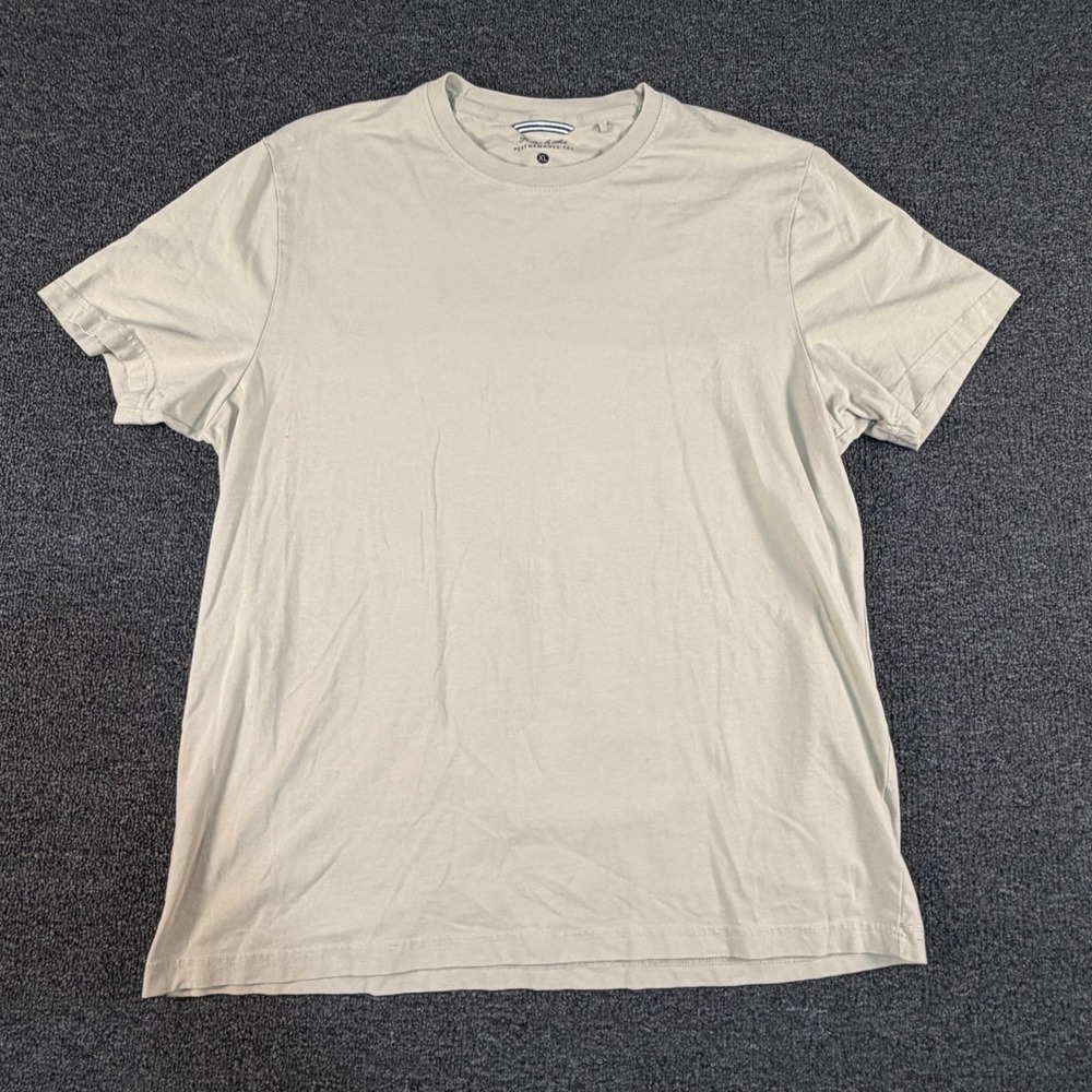 Porter & Ash Performance Tee Mens XL Tan Short Sleeve Cotton Blend EUC